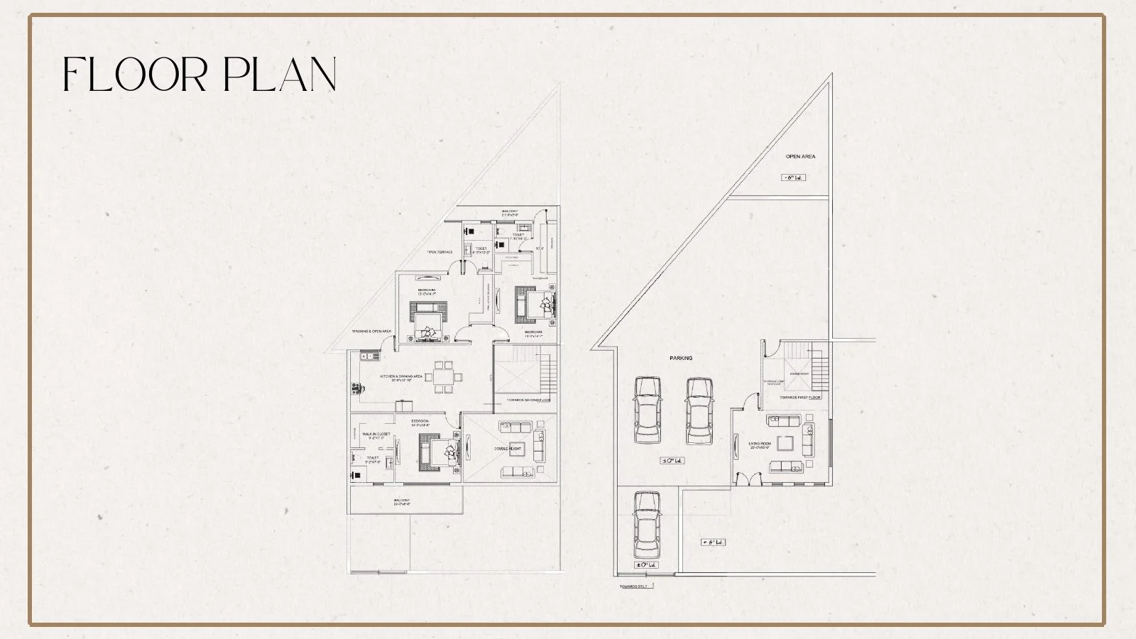 Residential layout with parking