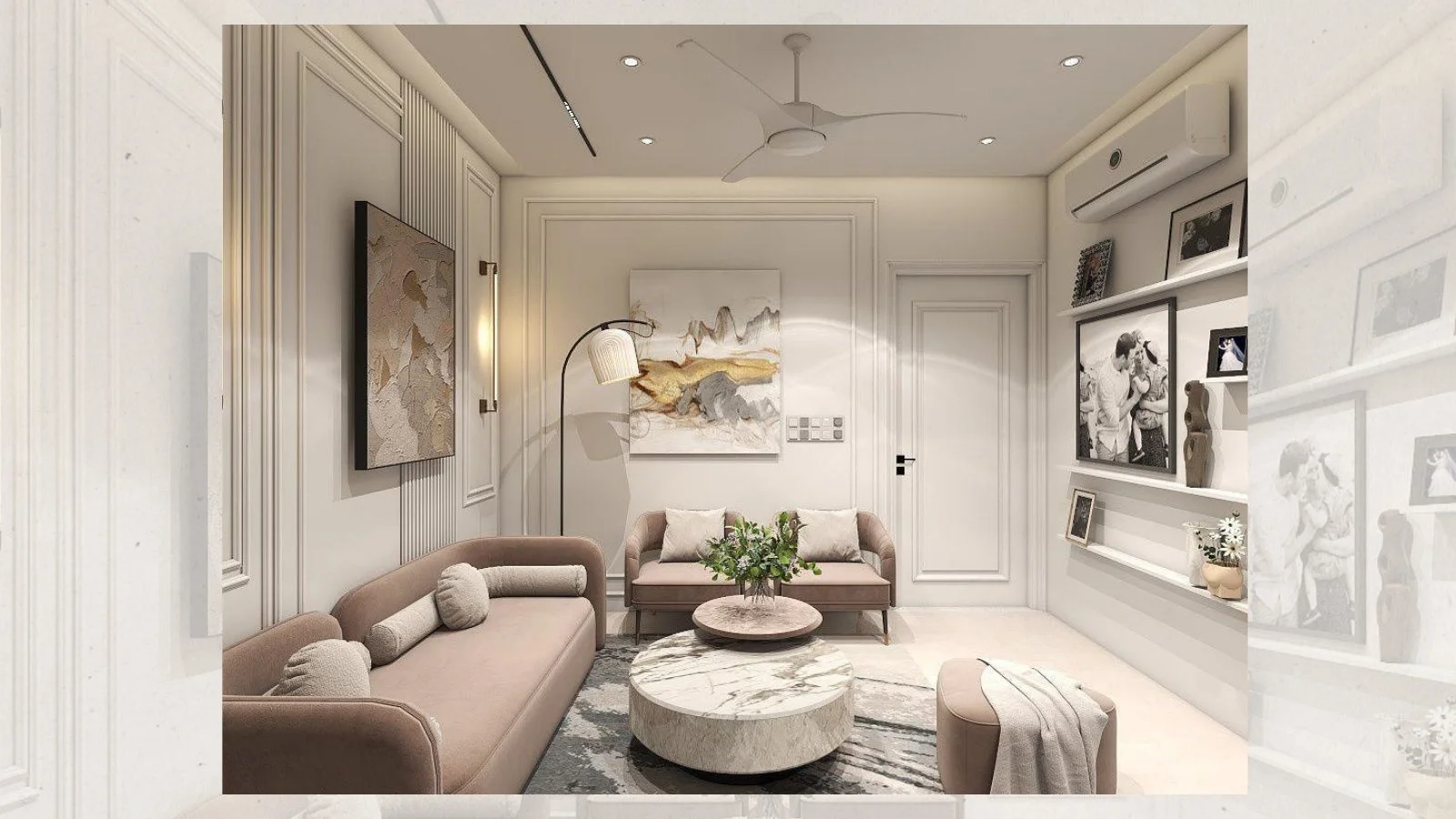 Luxury living room render